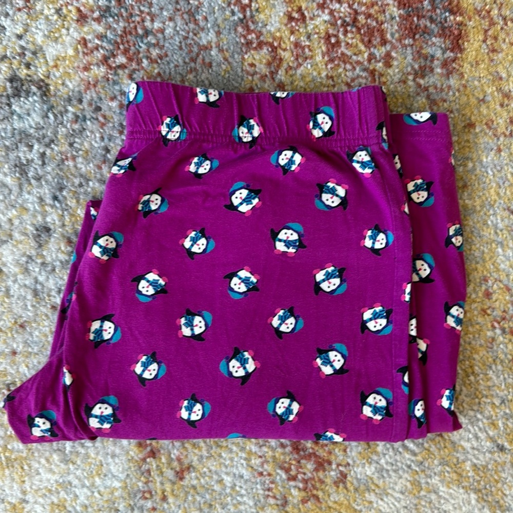 Cute M&S penguin print cotton pajama bottom m medium